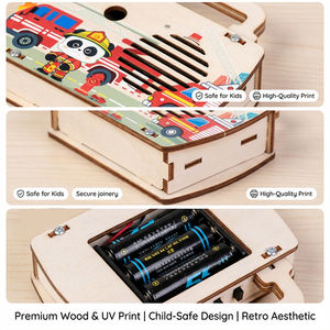 Nuevo Kit Educativo Interactivo DIY STEM, Grabadora <span class=keywords><strong>de</strong></span> Cinta <span class=keywords><strong>de</strong></span> <span class=keywords><strong>Madera</strong></span>, Juguetes Educativos para Niños - Product Image 4