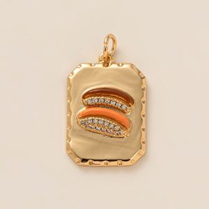 Collar de Moda Empresarial con Colgante de Cereza, Sobre, Amor, Pastel, Tierra y Mariposa, de Acero Inoxidable con Piedra de Zirconia - Product Image 6