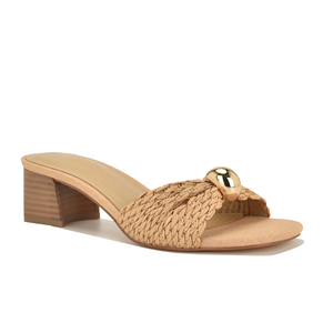 Sandalias de Verano para Mujer, Tacón Cuadrado, Mules con Tacón, Punta Redonda Abierta, Sandalias Casuales con Tira Trasera, Estilo Slip-On - Product Image 4