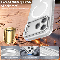 NOUVEAU Étui de protection intégrale pour appareil photo, hybride fin en TPU et PC, avec support d'objectif, antichoc et magnétique pour iPhone 18 17 16 Pro Max