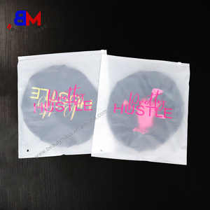 Hot Selling Custom Zip Lock Bag With Logo Zipper Resealable Clothes Packaging Frosted Plastic Ziplock Bag For Apparel Package