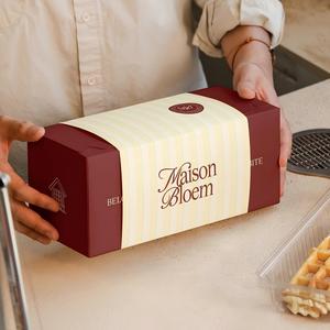 Scatola Personalizzata Stile Ins <span class=keywords><strong>per</strong></span> Asporto, Confezione <span class=keywords><strong>per</strong></span> Dolci, Torte, Ciambelle, Biscotti e Dessert con Manico - Product Image 5