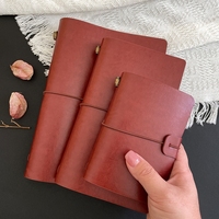 Cuaderno de Viaje A5 A6 A7, Organizador de Cuaderno de Cuero con Cuerda Elástica, Diario, Cuaderno de Bocetos con Páginas en Blanco