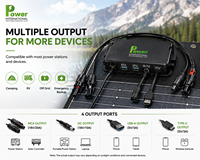 Kit de panneaux solaires portables pliables 200W 18V, chargeur solaire PET pour le camping, les camping-cars, les stations d'alimentation hors réseau