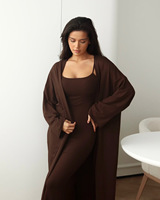 Automne nouveauté robe décontractée moulante sexy avec long cardigan ensemble pour les femmes à la mode