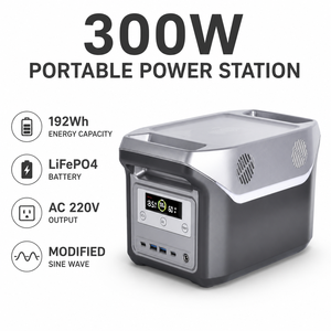 Station de secours à <span class=keywords><strong>batterie</strong></span> à onde sinusoïdale pure MPPT 300W pour la maison, secours d'urgence, compatible AU/US/EU, compacte et légère - Product Image 2