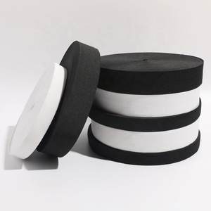 20mm dünnes schmales Knopfloch-Gummiband Schwarz Weiß gewebtes Gurtband Polyester gummi für Heim textilien Taschen Schuhe gestrickt - Product Image 2