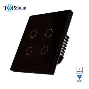 Không có trung tính có dây <span class=keywords><strong>Wifi</strong></span> tường interruptor 4 gang cuộc sống thông minh <span class=keywords><strong>Wifi</strong></span> cảm ứng chuyển đổi tương thích với Google nhà và Alexa - Product Image 4