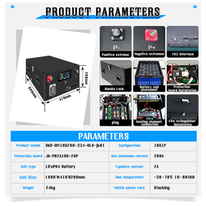 แบตเตอรี่ Lifepo4 48V 51.2V 280Ah 314Ah 334Ah 15-17Kwh ชุดแบตเตอรี่ Lifepo4 แบบชาร์จได้สำหรับเก็บพลังงานแสงอาทิตย์ ใช้ในบ้าน - Product Image 3