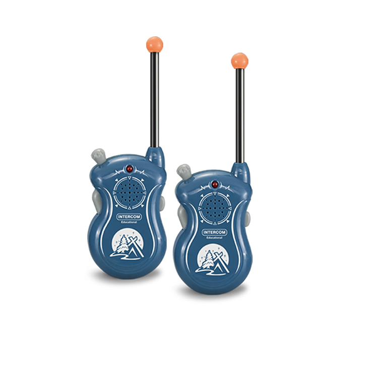 New easy use friendly handheld plastic kids camping walkie talkie toy with 2pcs