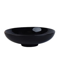Bol à pâtes en céramique noir, Mini assiette de collation de 14cm, bol plat latéral de 5.5 pouces, 1 pièce