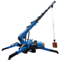 Mini grue araignée à moteur à essence 2 tonnes 3 tonnes élingue d'araignée à chenilles autopropulsée et télécommandée CE
