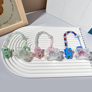 Vente en gros de tétines pour bébé en <span class=keywords><strong>caoutchouc</strong></span> attache-<span class=keywords><strong>tétine</strong></span> en silicone de qualité alimentaire perles chaîne en silicone - Product Image 3