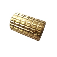 Piezas de torneado personalizadas para torno CNC: procesamiento de latón, cobre, bronce y acero inoxidable con diseño floral.