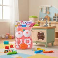 Ensemble de vaisselle de cuisine en plastique pour enfants avec des jouets et des accessoires pour les enfants de 2 à 4 ans, emballé en BOPP