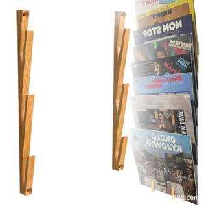 Étagère murale en bois JLNJLE, rectangulaire, 2 niveaux, multifonctionnelle, pour vinyles et livres - Product Image 2