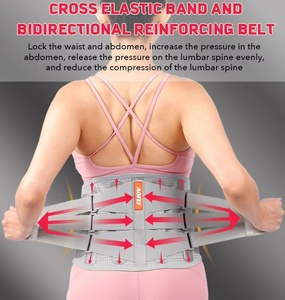 Faja Lumbar Personalizada para Alivio del Dolor, Ajustable, Transpirable, con Tira Metálica, Soporte Lumbar para Hombre, Cinturón de Soporte para la Espalda Baja - Product Image 2