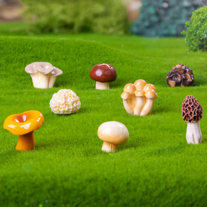 Various Mushroom Resin Figurine <b>Miniatures</b> Mini Animal Charm Ornaments for Landscape Decorations DIY Accessories - Product Image 3
