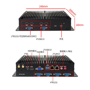 Computadora Industrial de Control, Microcomputadora Industrial de Voltaje Amplio 24V, Integrada, 13ª Gen, Sin Ventilador, I3/i5/i7, 12GB RAM, Linux, Stock Limitado - Product Image 4