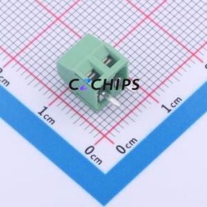 TY381-3.5-02P-14-00AH Screw Terminal Block Through hole Component (THT),P=3.5mm Connector 1x2P 3.5mm Green Through Hole - Product Image 2