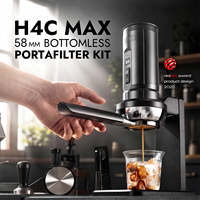 Machine à expresso portable HiBREW H4C MAX, 20 bars, cafetière sans fil avec porte-filtre sans fond de 58 mm et support en métal