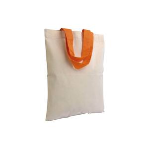 Bolsa de Compras de Algodón de 135g con Asas Naranjas, Cuadrada, Casual, Promocional - Product Image 1