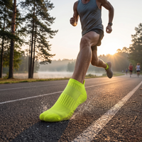 Chaussettes de sport rembourrées pour hommes et femmes, haute élasticité, absorption des chocs, chaussettes de cyclisme durables, chaussettes d'exercice respirantes