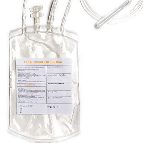Good price China Single Plastic 450Ml Disposable blood collection bag for medical use