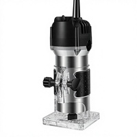 Défonceuse électrique portative Sunjoy 800W pour le travail du bois, outil de bricolage 2-en-1, machine à tailler les bords, 30000 tr/min, corps en aluminium