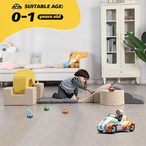 Ensemble de blocs de mousse pour enfants, jouet d'escalade avec toboggan, structure de jeu intérieure souple, forme de dessin animé, unisexe - Product Image 4