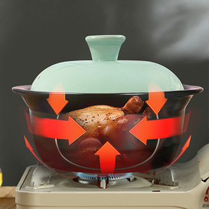 Ceramic <b>Pot</b> <b>Large</b> Capacity Uncoated For Soup Stock Cooking Gas Stove Use - Product Image 1