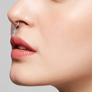 ASTM F136 titanio circón geométrico cuadrado gota pendientes TPave CZ Huggie Clip <span class=keywords><strong>en</strong></span> anillo de nariz para hombres piercing titanio - Product Image 4