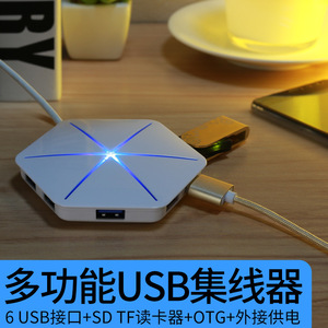 Ice Coorel U8 Usb <b>Hub</b> 6 <b>Port</b> Type C Splitter High Speed Data Transfer For Laptop Computer - Product Image 3