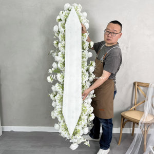 <span class=keywords><strong>Chemin</strong></span> <span class=keywords><strong>de</strong></span> <span class=keywords><strong>Table</strong></span> Luxe en Fleurs d'Hortensia en Soie Blanche Artificielle, Effet Naturel, Haute Qualité, pour Décoration <span class=keywords><strong>de</strong></span> <span class=keywords><strong>Table</strong></span> <span class=keywords><strong>de</strong></span> Mariage - Product Image 3