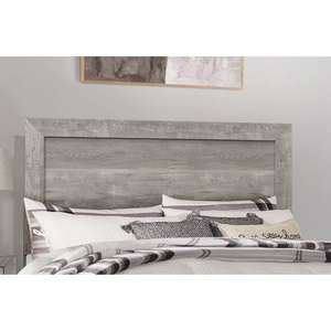 Lit à panneaux en bois gris rustique Db, taille double, avec matelas en boîte, meubles de chambre à coucher, décoration intérieure - Product Image 5