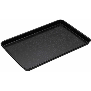 Plateau de cuisine en céramique émaillé, pour viande, cookies, <span class=keywords><strong>pain</strong></span>, chocolat, pizza, sushi, service de collation, plateau en acier métallique avec poêle à goutte - Product Image 1