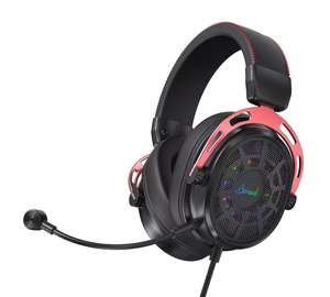 <span class=keywords><strong>Auriculares</strong></span> para juegos con <span class=keywords><strong>cable</strong></span> de luz RGB de 40mm, <span class=keywords><strong>auriculares</strong></span> de malla de acero para PS4/PS5/PC/Switch, <span class=keywords><strong>auriculares</strong></span> para juegos compatibles para DJ, aviación deportiva - Product Image 1