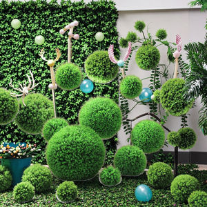 Boule d'herbe de plante artificielle résistante aux UV de 50cm de OH Arts de vente chaude pour la boule d'herbe de décoration suspendue par plafond d'intérieur et d'extérieur - Product Image 3