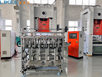 Machine de fabrication de barquettes en aluminium 80 tonnes à cadre en H pour plateau à 2 compartiments avec PLC Mitsubishi LK-T80