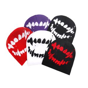Logo personnalisé Beanie Y2K Street Hip Hop chaud acrylique Jacquard bonnets tricotés avec cadeau pour lui ou elle chapeaux chapeaux d'hiver - Product Image 3
