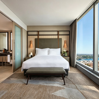 Tête de lit modulaire en cuir rembourrée multi-styles pour hôtel, mobilier de chambre d'hôtes d'appartement de luxe moderne, ODM