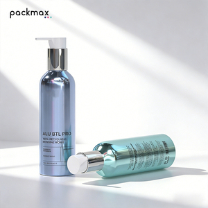 Custom Logo Aluminum <b>Bottle</b> for Cosmetic Skin Care-Light Proof Airtight Shampoo Lotion Container OEM Brand <b>Pump</b> Screen Printing - Product Image 2