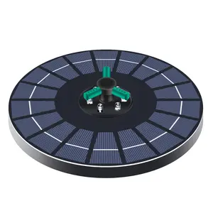 Atualizado Solar Powered Fountain Pássaro Solar Bath Fountain Pump com 6 Bicos Disponíveis Girar Terra para Bird Bath Fish Tank