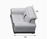 Ensemble de canapés inclinables en cuir GEDO de luxe, multifonctionnels, rembourrés d'éponge, avec massage et Bluetooth pour salon