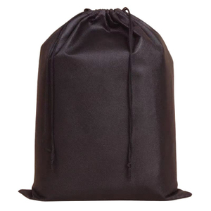 Đen không dệt chống bụi dây rút Túi sinh thái không dệt du lịch Giày Túi không dệt vẽ chuỗi Túi - Product Image 1