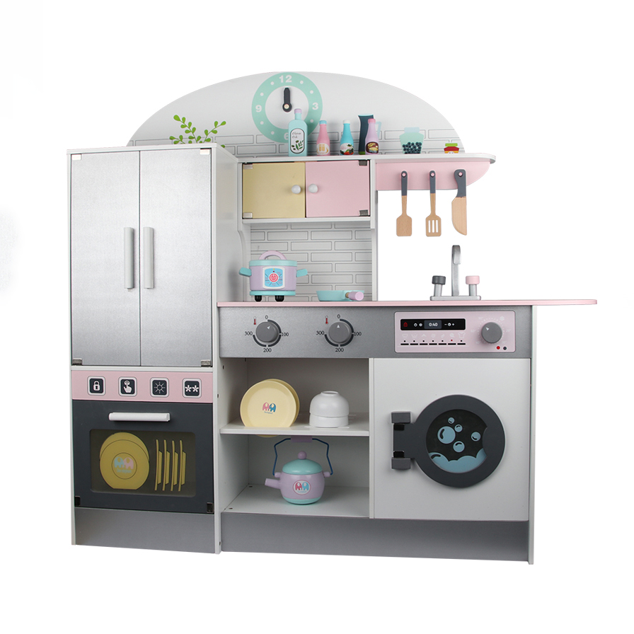 Набор детских кухонных игрушек Cocinas Para Nina Cocina Infantil, деревянный кухонный набор, ролевые Игрушки для девочек