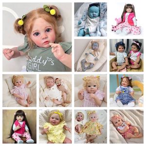 Muñecas <span class=keywords><strong>Reborn</strong></span> Lovely Maddie de 20 Pulgadas Hechas a Mano con Cabello Injertado, Muñecas <span class=keywords><strong>Reborn</strong></span> de Silicona Realistas para Niños - Product Image 4