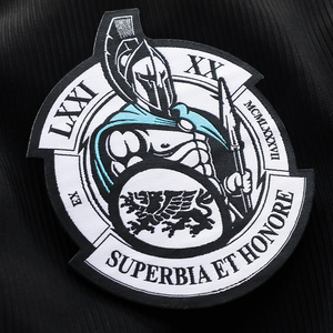 铁上定制名称刺绣标志机织物安全部门服装制服钩环贴片和编织徽章 - Product Image 5