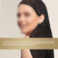 Maille de crochet de filets à cheveux extra larges de Offre Spéciale, enveloppe de maille de longueur de bonnet de sommeil pour les cheveux bouclés