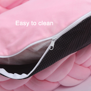 Custom Washable Warm Round Plush Eco-Friendly <strong>Dog</strong> <strong>Bed</strong> Chunky Braided Edge Breathable Soft Sofa <strong>Bed</strong> <strong>Nest</strong> Large Pet <strong>Bed</strong> - Product Image 5